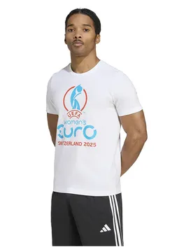 T-shirt à Manches Courtes Uefa Euro25™ Official Emblem White XL