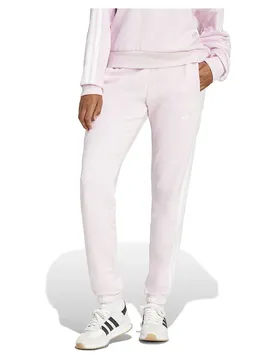 Joggers Essentials 3 Stripes French Terry Cuffed Clear Pink / White S