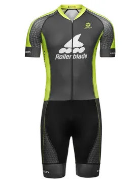 Combinaison à Manches Courtes Race Black / Neon Yellow M Homme