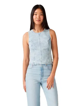 Blusa Senza Maniche Anga Denim Healing Waters Top M