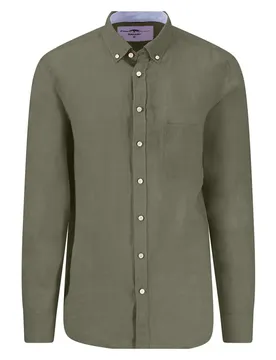 Chemise à Manches Longues 15136000 Olive L