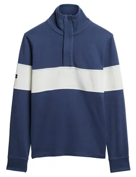 Polo à Manches Longues Classic Rugby Henley Lauren Navy/White XL