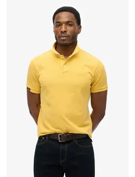 Polo à Manches Courtes Vint Destroy Pigment Yellow 3XL