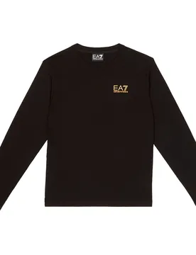 Ea7 Maglietta A Maniche Lunghe 7b000021_af10378 Black / Mc004 6 Anni
