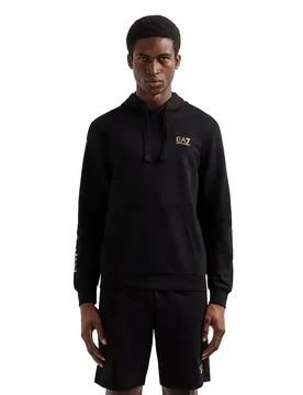 Ea7 Felpa Con Cappuccio 7m000569_af13512 Black / Mc004 XL