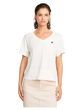 T-shirt à Manches Courtes Et Col En V Open Relaxed Lt Chalk S