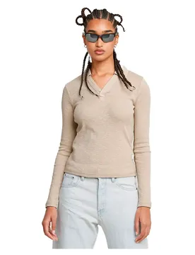 T-shirt à Manches Longues Polo Slim Dark Brick 2XS