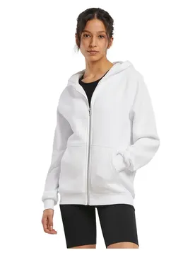 Felpa Con Zip Fluffy White 5XL