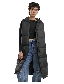 Gilet Long Hooded Puffer Black 2XL