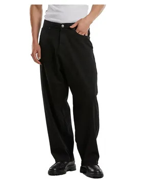 Pantaloni Tapered Twill Baggy Black 34