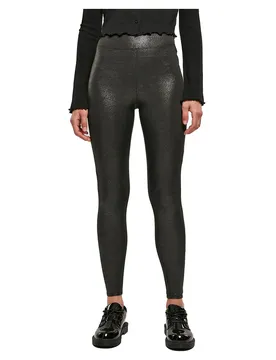 High Waist Leggings Glamour Sparkling Black 2XL