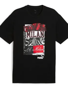 T-shirt à Manches Courtes Ac Milan Ftblnrgy+ Puma Black / For All Time Red M Homme