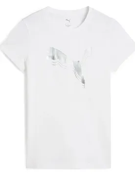 T-shirt à Manches Courtes Ess Metallic Puma White / Metallic Gold L