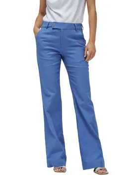 Pantaloni A Vita Alta Chino Flare Fit Medium Blue V1 25