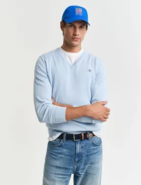 Maglione Con Scollo A V 8030562 Fresh Blue 4XL