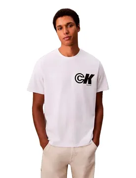 Jeans T-shirt à Manches Courtes Graphic Sport Logo Brilliant White XL