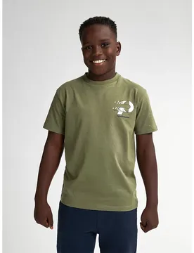 T-shirt à Manches Courtes B-1050-tsr682 Dusty army 13-14 Années Garçon
