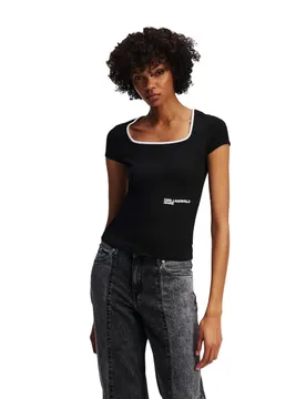 T-shirt à Manches Courtes Milano Piping Black XS