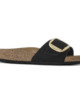 Sandales Madrid Big Buckle Nubuck Leather Black EU 37