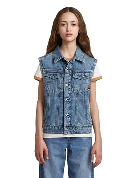 Gilet Relaxed Denim Faded Waterfront 10 Années Fille