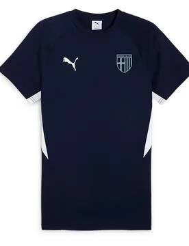 T-shirt à Manches Courtes Parma Calcio 1913 Teamevostripe Navy / Silver XL