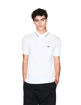 Exchange Polo à Manches Courtes Xm001289_af10363 Off White M