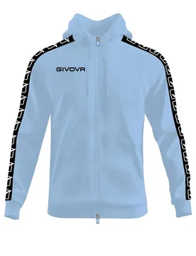 Sweat-shirt à Zip Terry Band Light Sky Blue M ,Femme