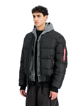 Industries Veste Matelassée Ma-1 Logo Black L Homme