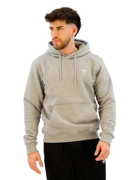 Sweat à Capuche Trefoil Essentials Medium Grey Heather / White XL