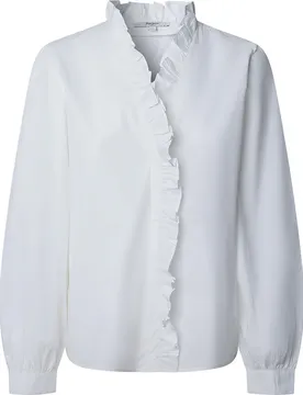 Chemise à Manches Longues Pearl White M
