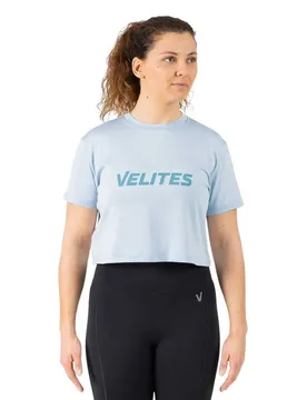 T-shirt à Manches Courtes Crop Holo Caribbean Blue XL