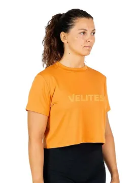 T-shirt à Manches Courtes Crop Holo Foxy Orange S