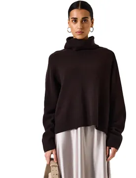 Maglione A Collo Alto J5009 Night Brown 2XL