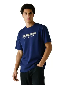 T-shirt à Manches Courtes Outline Graphic Eton Blue XL