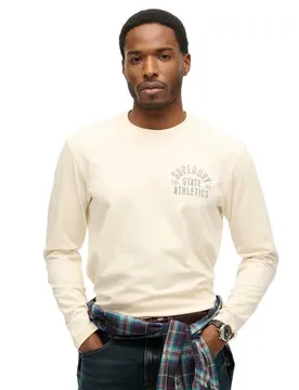 T-shirt à Manches Longues Athletic Ess Desert Bone Off White L