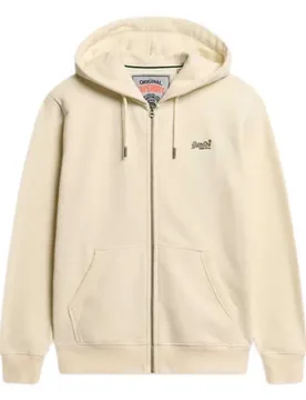 Felpa Con Zip Essential Logo Dusty White XL