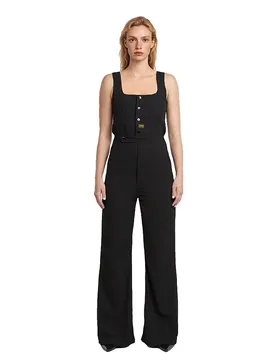 Tuta Senza Maniche High Waist Dark Black XS