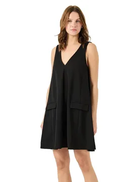 Vestito Corto Senza Maniche Malea Black XS