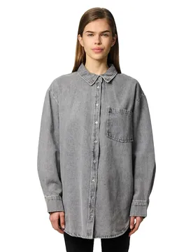 Chemise à Manches Longues Maisie Grey Denim XS