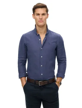 Chemise à Manches Longues Sd Embroidered Vacation Linen Mariner Navy L
