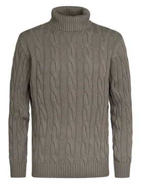 Maglione A Collo Alto M-3050-kwc251 Mossy Stone M