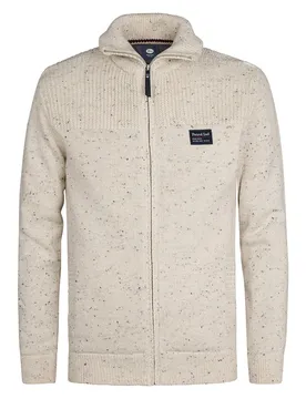 Maglione Con Zip Completo M-3050-kwc283 Antique White Melee M