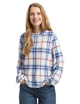 T-shirt à Manches Longues 1051678 Off White Blue Big Check S