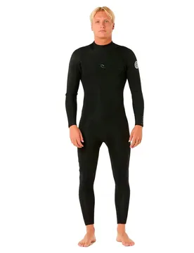 Combinaison Néoprène à Manches Longues Avec Fermeture éclair Dans Le Dos Dawn Patrol 4/3 Mm Black M
