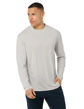 T-shirt à Manches Longues Casual Rib Bio White Stone Melange 2XL
