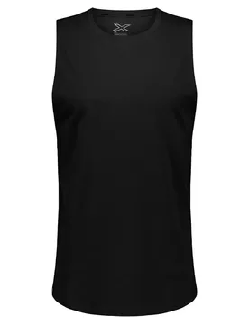 T-shirt Sans Manches Signature Soft Jersey Black / Black L
