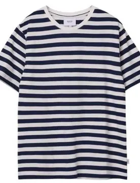 T-shirt à Manches Courtes Verkstad Navy / White XS
