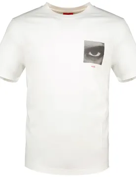 Hugo T-shirt à Manches Courtes Deyss 10272987 Natural XS