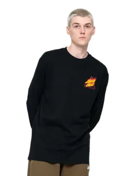 T-shirt à Manches Longues Flamed Not A Dot Black M