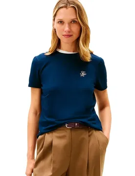 T-shirt à Manches Courtes Ww0ww47809 Dark Night Navy XL